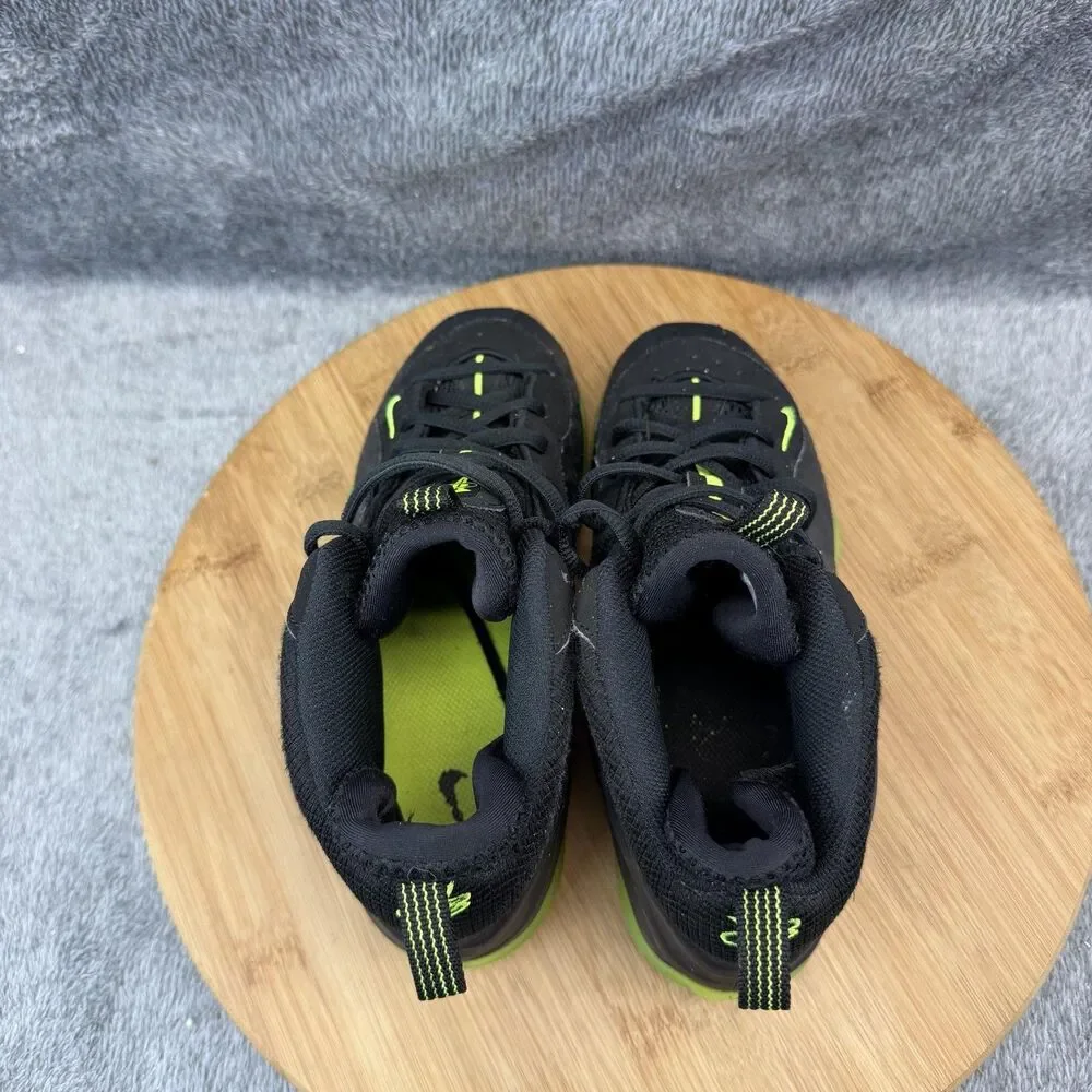 Nike Little Posite One Shoes Boys Size 2Y Black Green Basketball HF0978-001